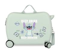 Joumma Disney Stitch Keep Going Valigia per bambini verde 50 x 38 x 20 cm Rigido 2,05 kg Chiusura a combinazione laterale ABS 2,05 kg 34 L Bagaglio a mano