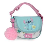 Joumma Disney Stitch Little Destruction Tracolla con patta turchese verde 16x14x5 cm PVC
