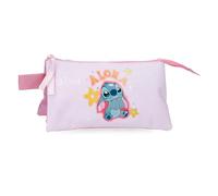 Joumma Disney Stitch You & Me Astuccio Triple Malva 22x12x5 cm Poliestere