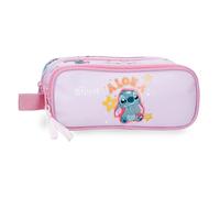 Joumma Disney Stitch You & Me Astuccio doppio Malva 23x9x7 cm Poliestere