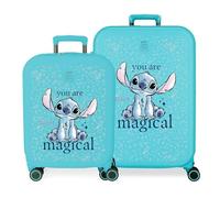 Joumma Disney You Are Magical Set di valigie blu 55/70 cm Rigido 7,54 kg Chiusura TSA integrata ABS 7,54 kg 116L Bagaglio a mano