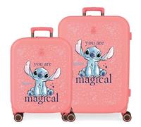 Joumma Disney You Are Magical Set di valigie Corallo 55/70 cm Rigido 7,54 kg Chiusura TSA integrata ABS 7,54 kg 116L Bagaglio a mano