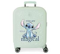 Joumma Disney You Are Magical Valigia da cabina verde, 40 x 55 x 20 cm, rigida 2,74 kg, chiusura TSA integrata in ABS 2,74 kg 37 L estensibile bagaglio a mano