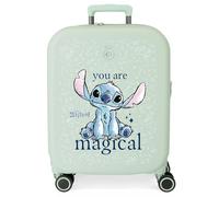 Joumma Disney You Are Magical Valigia da cabina verde, 40 x 55 x 20 cm, rigida 3,22 kg, chiusura TSA integrata ABS 3,22 kg 37 L bagaglio a mano