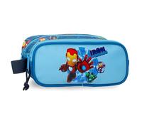 Joumma Marvel Iron Friends Astuccio Doppio Blu 23x9x7 cm Poliestere