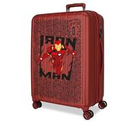 Joumma Marvel Ironman Valigia media rossa 48 x 65 x 27 cm, rigida 3,5 kg, chiusura TSA integrata ABS 3,5 kg, 72 L estensibile