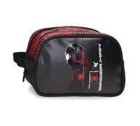 Joumma Marvel Spider-Technology, beauty case con due scomparti, adattabile, nero, 26 x 16 x 11 cm, in PVC