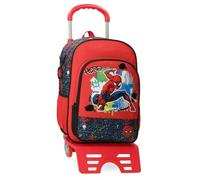 Joumma Marvel Spiderman Urban Zaino scuola con carrello rosso 30 x 40 x 13 cm Poliestere 15,6 L, rosso, Zaino scuola con carrello
