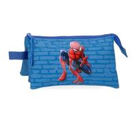 Joumma Marvel Spiderman Vigilante Custodia Tripla Blu 22x12x5 cm Poliestere 1,32L, blu, Taglia unica, Astuccio triplo