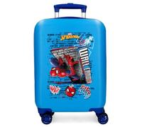 Joumma Marvel Spiderman Wall Crawler Valigia da cabina blu 33 x 50 x 20 cm Rigida ABS Chiusura a combinazione laterale 28,4 L 2,3 kg 4 ruote doppie