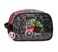 Joumma Marvel Team Avengers Beauty Case Adattabile a Due Scomparti Nero 26x16x11 cm PVC