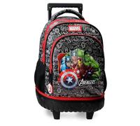 Joumma Marvel Team Avengers Zaino a 2 Ruote Nero 32x45x21 cm PVC 30,24L