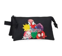 Joumma Marvel Versus Spidey Astuccio Triplo Nero 22x12x5 cm Poliestere 1,32L, Nero, Taglia unica, Astuccio triplo