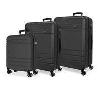 Joumma Movom Galaxy Set di valigie antracite 55/68/78 cm rigida ABS Lucchetto a combinazione integrato 221L 11,4kg 4 ruote doppie estensibile bagaglio a mano