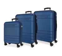 Joumma Movom Galaxy Set di valigie Marine 55/68/78 cm Rigida ABS Lucchetto a combinazione integrato 221L 11,4kg 4 ruote doppie estensibile bagaglio a mano