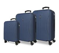 Joumma Roll Road Formentera Set di valigie Marine 55/65/75 cm Rigida ABS Lucchetto Combinazione Integrato 188L 10,3kg 4 ruote doppie bagaglio a mano