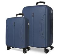 Joumma Roll Road Formentera Set di valigie Marine 55/65 cm Rigida ABS Lucchetto Combinazione Integrato 91L 6,05kg 4 ruote doppie bagaglio a mano