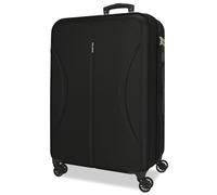 Joumma Roll Road Formentera Valigia Grande Nero 52x75x27 cm Rigido ABS Lucchetto a Combinazione Integrato 97L 4.3kg 4 Doppie Ruote