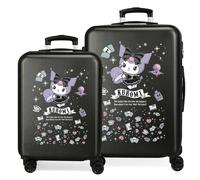Joumma Sanrio Kuromi Fortune Telling Set di Valigie Rosa 55/65 cm Rigido 6 kg Lucchetto a Combinazione Laterale ABS 6 kg 91L Bagaglio a Mano