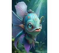 Journal: 6x9 Jewel Fish Paperback Notebook with 100 Lined Pages to Record Your Daily Thoughts and Experiences