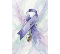 Journal: 6x9 Periwinkle Ribbon Paperback Notebook with 100 lined pages to record your daily thoughts, insights, and experiences