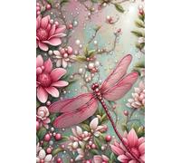Journal: 6x9 Pink Dragonfly Paperback Notebook with 100 Lined Pages to Record Your Daily Thoughts and Experiences