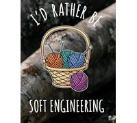 journal 8.5 x 11 inch - High-quality yarn, soft knitting needles, and engineer-designed knitting sayings intertwined.
