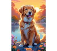 Journal: A Lined Notebook for Dog Lovers Featuring a Cute Golden Retriever