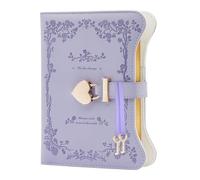 Journal avec Serrure | PU Cuir B6 15x20 cm,Carnet 360 Pages avecs Clé | Journals Secret Mignon pour Femmes, Filles | Agenda Personnel pours Écriture, Idées, Souvenirs, Études, Cadeau Élégant