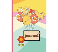Journal: Bright softcover book for writing, 6' x 9", 130 pages, ages 5+ and teen, Birthday gift, cute and trendy, for diary entries, encourage thoughtfulness and gratitude, shiny and vibrant