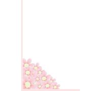 Journal by Allegri Colori - Soft cover, white front and light pink back with delicate decorations - 100 pages