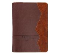 Journal Classic Zip Brown Faith Mountains Matt. 17:20