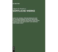 Journal Für Die Erziehung 1807 Mit Nachgelassenen Texten Zu D (Copertina rigida)