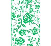 Journal - Green and White Swirled Roses - Diary - Gratitude Journal - Prayer Journal - Poetry Journal - Journal for Women