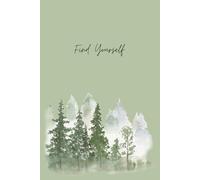 Journal: Green journal depicting mountains