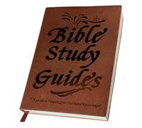 Journal Guide Bible Study, Notebook di 66 pagine con istruzioni e sezioni di note di studio, copertina in pelle finta per la riflessione delle Scritture organizzate, per cristiani, uomini e donne