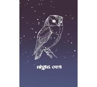Journal Notebook Owl and Moon Late Night Celestial 6 x 9 Lined Diary
