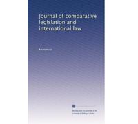 Journal of comparative legislation and international law