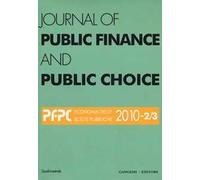 Journal of public finance and public choice (2010) vol. 2-3