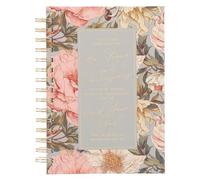 Journal Spiral-Bound Floral Strong & Courageous Josh. 1:9