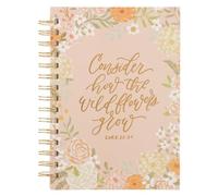 Journal Spiral-Bound Orange Consider How the Wildflowers Grow Luke 12:27