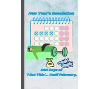 Journal Writing Notebook NEW YEAR'S RESOLUTION, 5.5 x 8.5", 110 Lined Pages, Glossy Cover