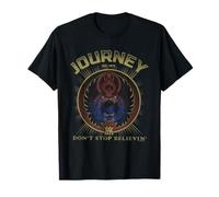 Journey Gold Don't Stop Believin' Scarab Logo Vintage Band Maglietta