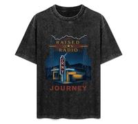 Journey Raised On Radio Album Cover Concert Tour Mens T-Shirt Black Unisex Top Tee M