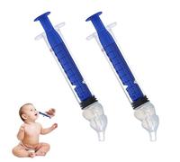 Journeyside 2 pcs Aspiratore Nasale per Bambini, 10 ml Aspiratore Nasale, Nasale Bambino Neonato, Irrigatore Nasale Sicuro e Delicato Nasale, Riutilizzabile Per Neonati y Bambini, Blu