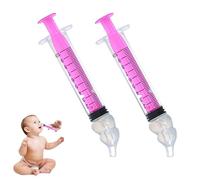 Journeyside 2 pcs Aspiratore Nasale per Bambini, 10 ml Aspiratore Nasale, Nasale Bambino Neonato, Irrigatore Nasale Sicuro e Delicato Nasale, Riutilizzabile Per Neonati y Bambini,Rosa