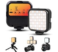 Journeyside Luce Video LED, Luce Video Light, Luce Video Led 1200mAh, Luce Led Portatile per Foto,3000K-5500K,62 perline per lampada LED, Ricaricabile, 3 Coldshoe, per Streaming Live, Microfilm