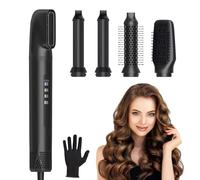 Journeyside Spazzola ad Aria Calda 5in1,Asciugacapelli ad Alta Velocità,1300W Airstyler Asciugacapelli Ioni,Spazzola per Capelli Multi con 3 Temperature&3 Velocità per Asciugare,Volumizzare,Lisciare