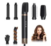Journeyside Spazzola ad Aria Calda 5in1,Asciugacapelli ad Alta Velocità,1400W Airstyler Asciugacapelli Ioni,Spazzola per Capelli Multi con 3 Temperature&3 Velocità per Asciugare,Volumizzare,Lisciare
