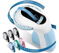 JOUSE Etichettatrice Ad Incisione E975 Embossing Label Maker, Macchina per Stampante di Etichette con Rilievo 3D con 6 Rotoli di Nastri In Rilievo, Incisore Portatile Riutilizzabile Blu.